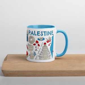 Palestine Mug 2 / 11 oz cup / Jerusalem Ramallah Jericho Nablus Yaffa Haifa Akko Hebron Nazareth Bethlehem Gaza فلسطين Palestina Arabic Arab