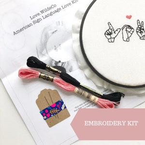 ASL Love Embroidery Kit