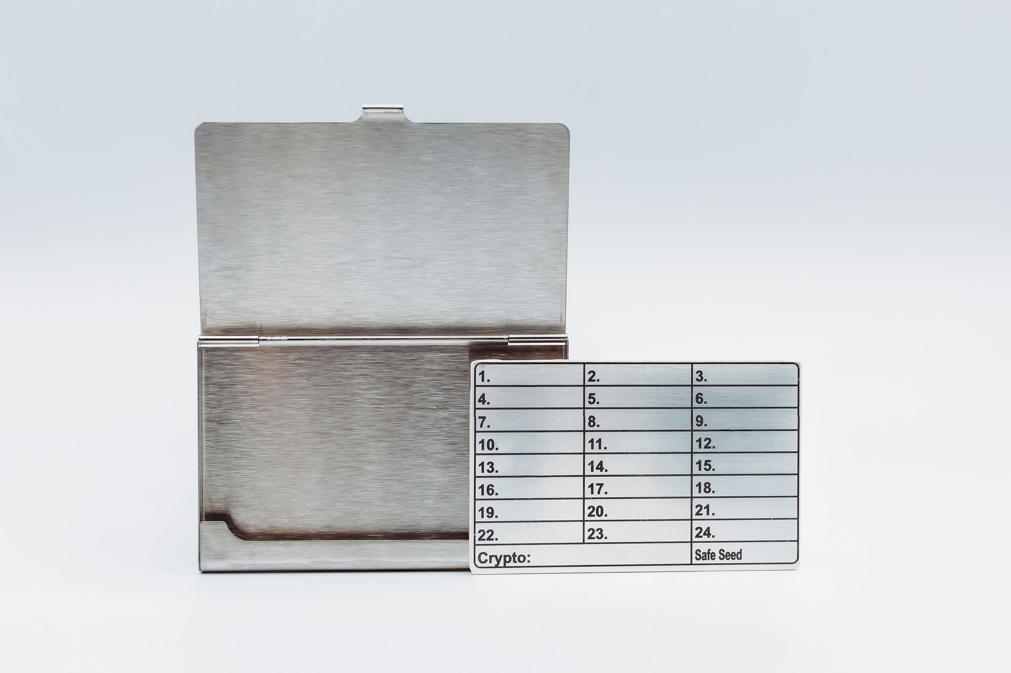 Safe Seed 999 Pure Silver Edition 24 Word Recovery Passphrase Stamp Plate  Cold Storage Ethereum Bitcoin Ledger Trezor Keepkey Cryptocurrency - Etsy