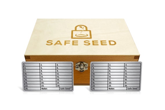 Safe Seed Stainless Steel Metal Wallet Stamp Plate Crypto Seed Phrase  Storage