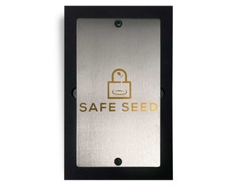 Safe Seed Crypto Recovery Passphrase Metal Book Titanium Edition W/ Stamp Kit & Bench Block Secure 12-25 Word Seed Phrase Ledger Trezor