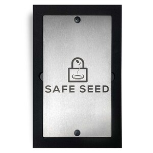 Libro di metallo con passphrase di recupero crittografico Safe Seed in acciaio inossidabile con kit di timbri, blocco da banco sicuro, registro di frasi da 12-25 parole Trezor KeepKey