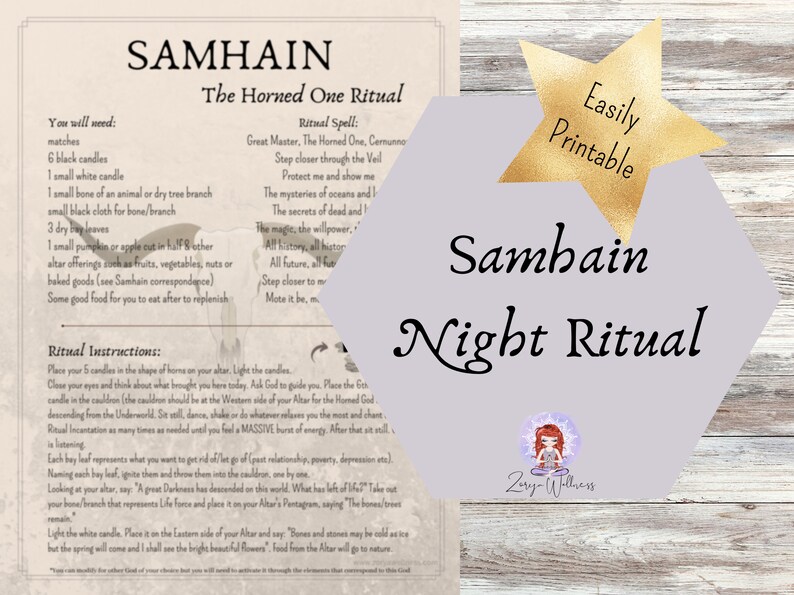 Samhain Printable Guide Antique Style: Wheel of the Year - Etsy
