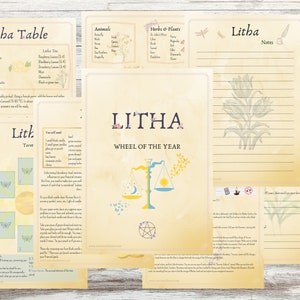 Litha Printable Guide: Wheel of the Year Grimoire Pages | Book of Shadows | Litha Correspondences & Rituals | Witch’s Guide