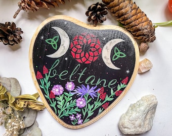 Beltane Altar Handgemaltes Ornament & Wohnkultur | Beltane Ritual Dekorationen | Wicca Geschenke Ideen
