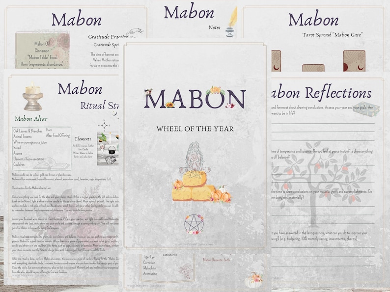 Mabon Printable Guide: Wheel of the Year Grimoire Pages Book - Etsy
