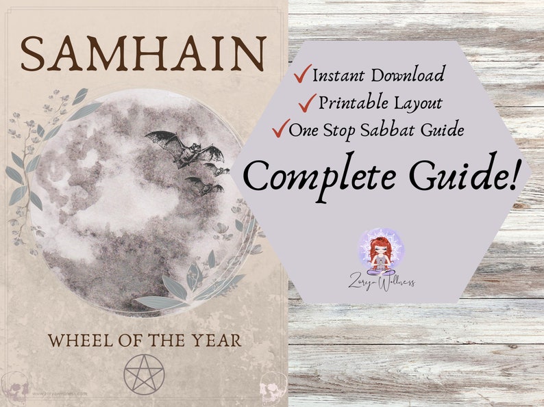 Samhain Printable Guide Antique Style: Wheel of the Year - Etsy