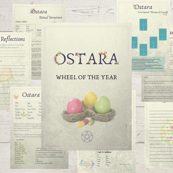 Ostara Printable Guide: Wheel of the Year Grimoire Pages | Beginner Witch Sabbat Guide