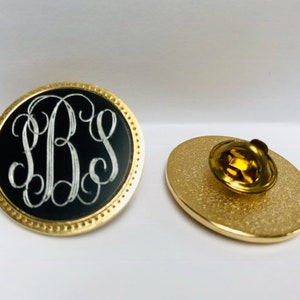 Personalized / Engraved initial pins