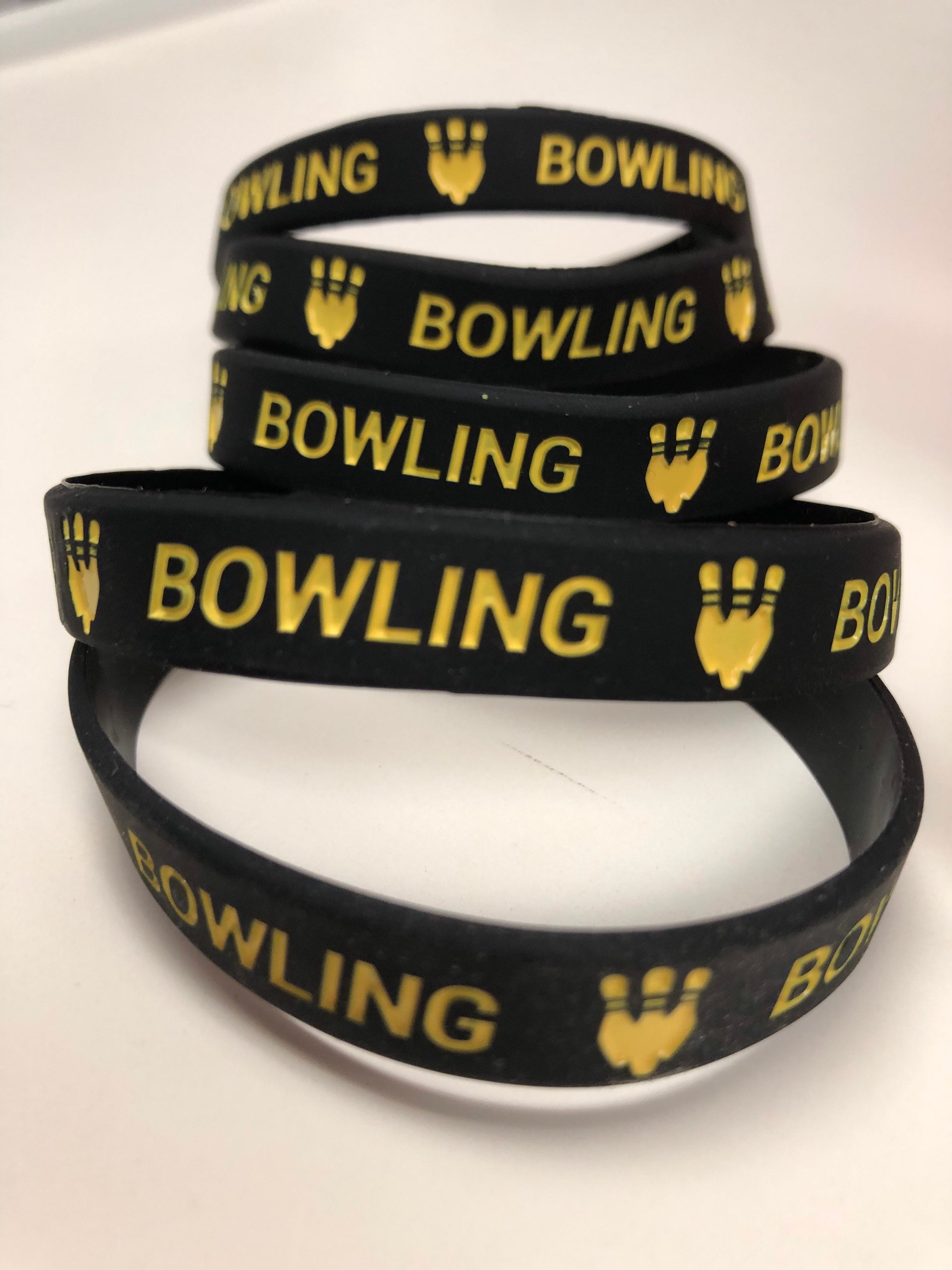 Bowling Silicone Wrist Band/ Bracelet. Fun to Wear to Show off Your