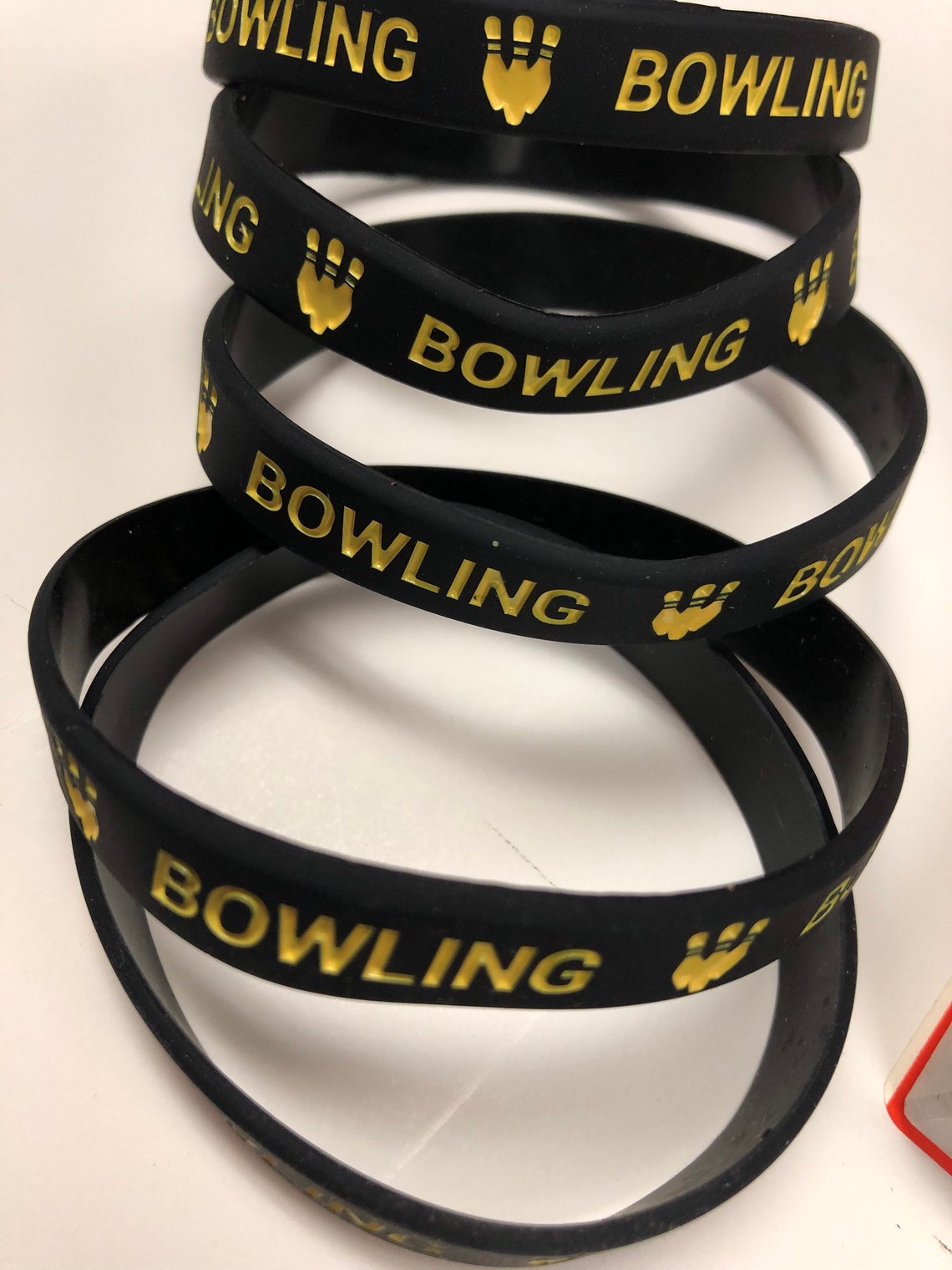 Bowling Silicone Wrist Band/ Bracelet. Fun to Wear to Show off Your