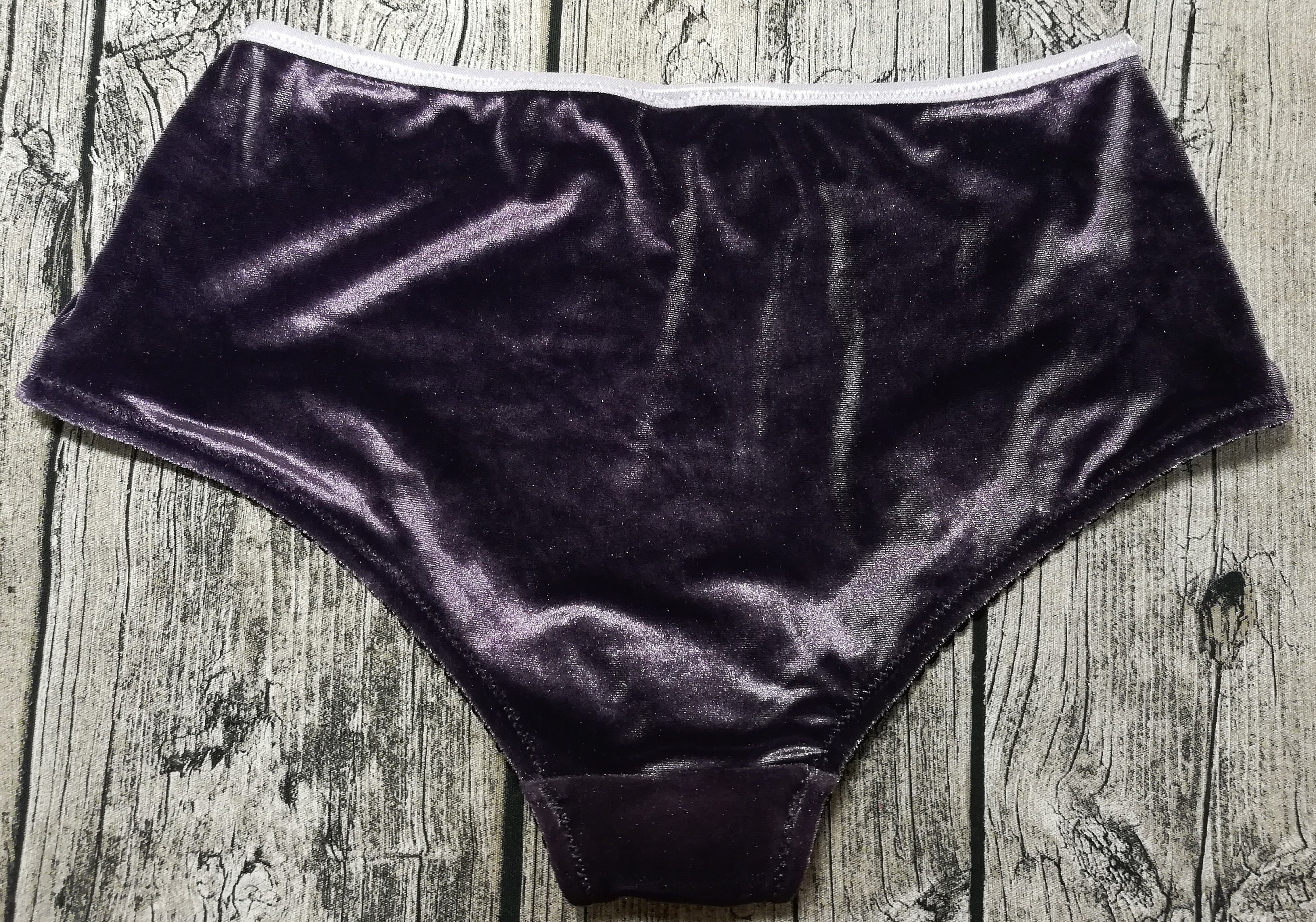 Lilac Velvet Panties 'Amethyst' Mid Waist Knickers Etsy