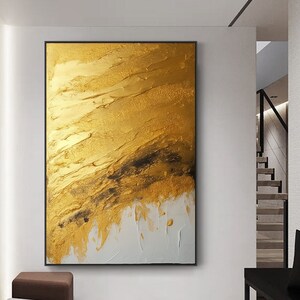 Abstract Gold Glitter Canvas: Wall Art Decor, Digital Printable, Wall Art Living Room