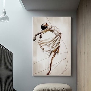 printable wall art, dance artwork, ballet art print, dance wall art,  ballet dancer, dance painting, home decor, studio decor, fine art