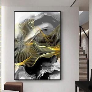 Black Gold Abstract Marble Texture Liquid Background Graphic Design, Wall art printable, Realm Abstract large art, Modern painting Decor