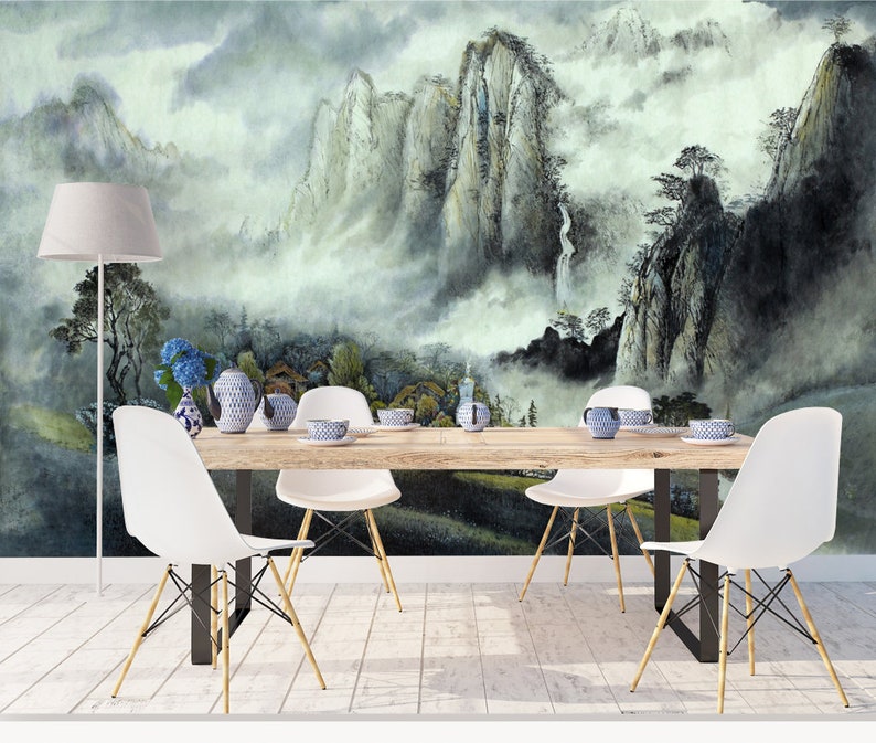 Abstract Original Chinese Ink Style 'shanshui' Large Etsy