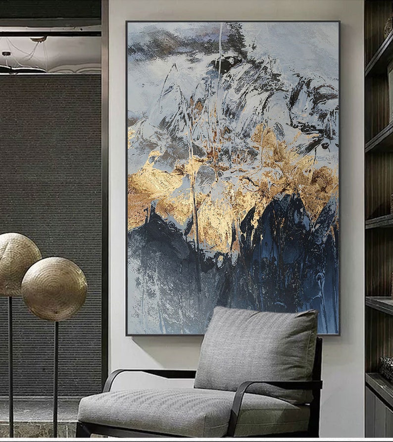 Abstract Extra Large Wall Art Mountain Print Wall Art on Etsy UK