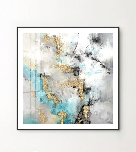 現代アート、カラフルな現代アート作品、ペイントのカラーストローク