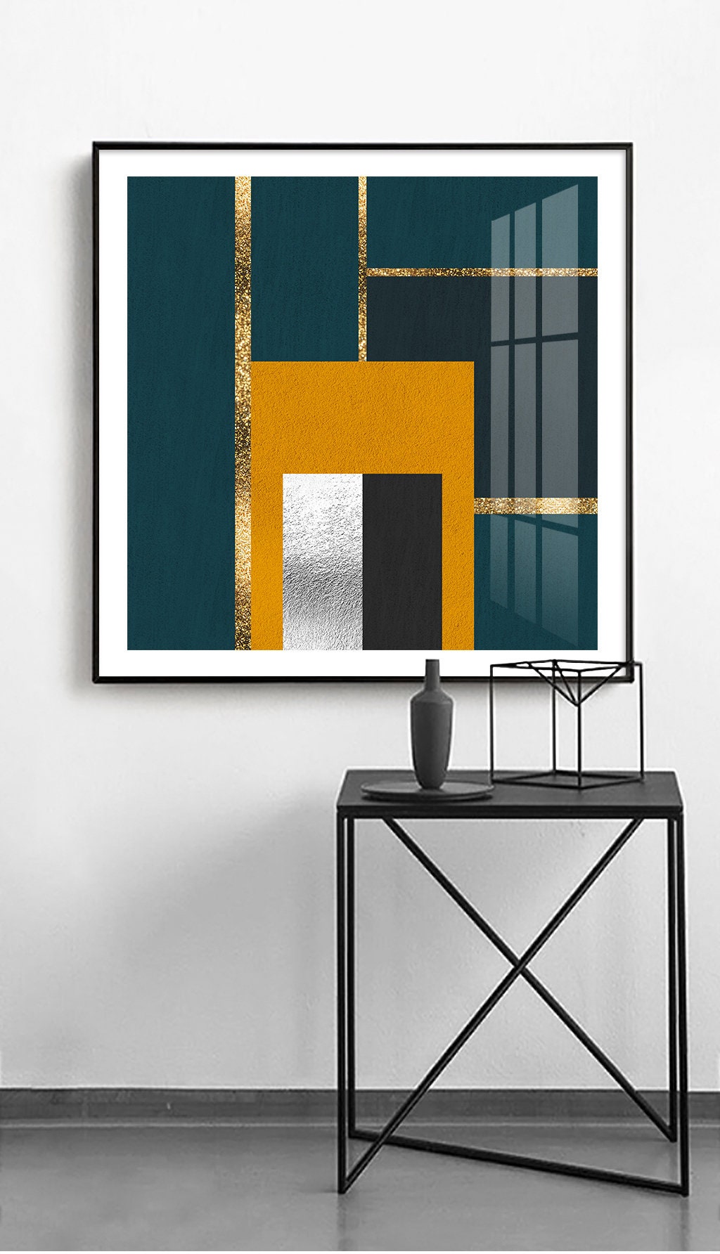 Mid Century Modern Print Abstract Geometric Wall Art | Etsy