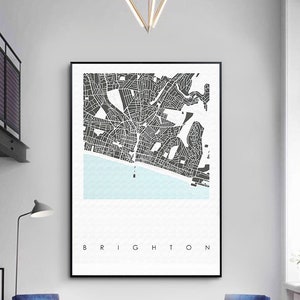 Custom order acceptable, Brighton map download, Brighton street map, Brighton printable map, wall art, Brighton Map Print, City Map Wall Art