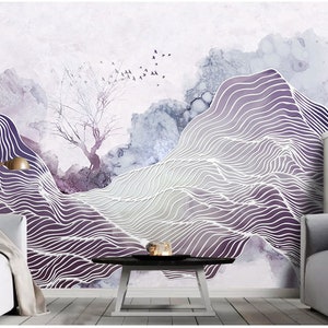 Purple Wallpaper Printable, Digital Download, Modern Wall Art, Abstract ...