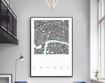 Custom city map, London printable, London city map, London Map Print, London Map Poster, London Poster, Map Print, Black and White Map