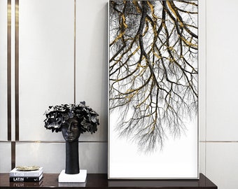 Baum Zweige Kunstdruck, sofortiger download, Baum Fotodruck, Baum Zweige Wandkunst, Natur Kunstdruck, Wald Kunst, Tiefer dunkler Wald