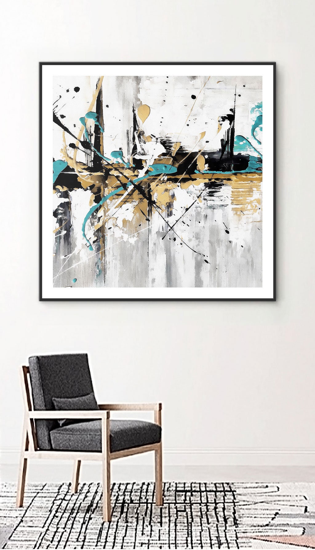 Large wall art digital printable Giclee print Abstract | Etsy