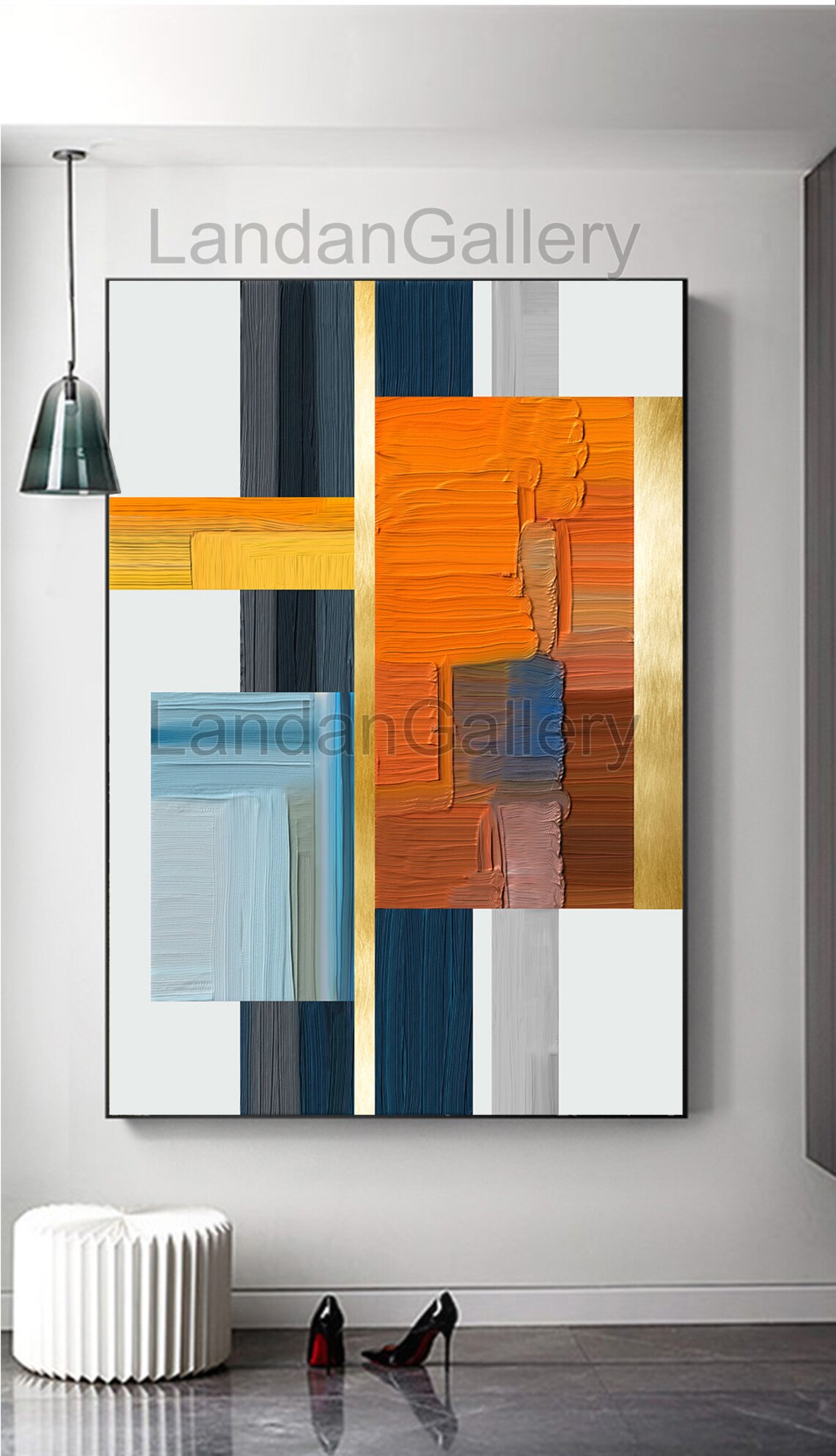 Color Block Art Printable by Landan, Geometric Color Block Design ...