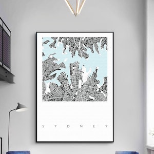 Custom city map, Sydney New South Wales, NSW, Australia, City street map, Sydney poster, print, wall art, poster, wall decor, Sydney poster