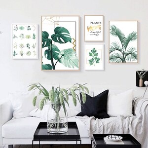5 sets of plants printable, Printable art, Minimalist, Wall Decor, Motivational Quotes, Printable Modern Wall Art Prints, Quote Prints image 2