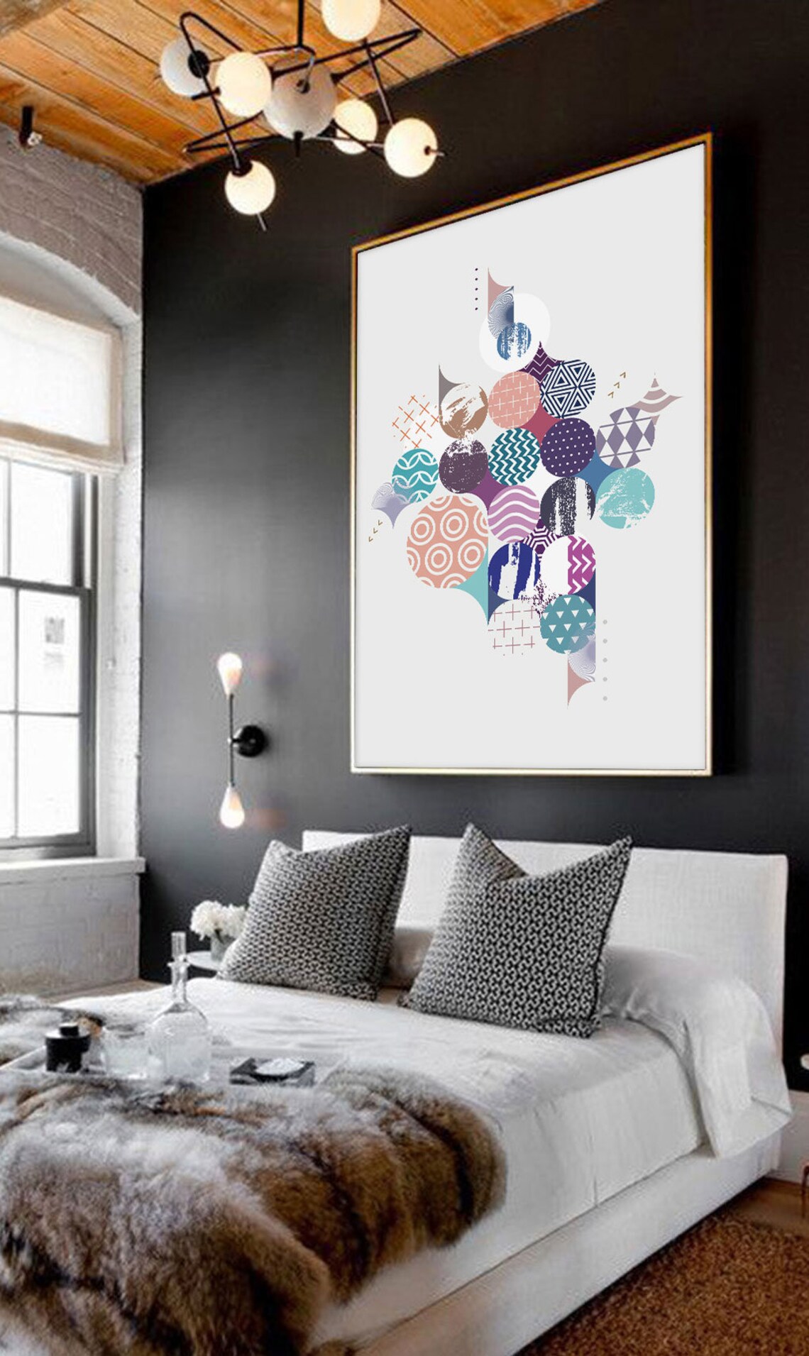 Abstract Circle Print Printable Art Minimalist Modern Wall - Etsy