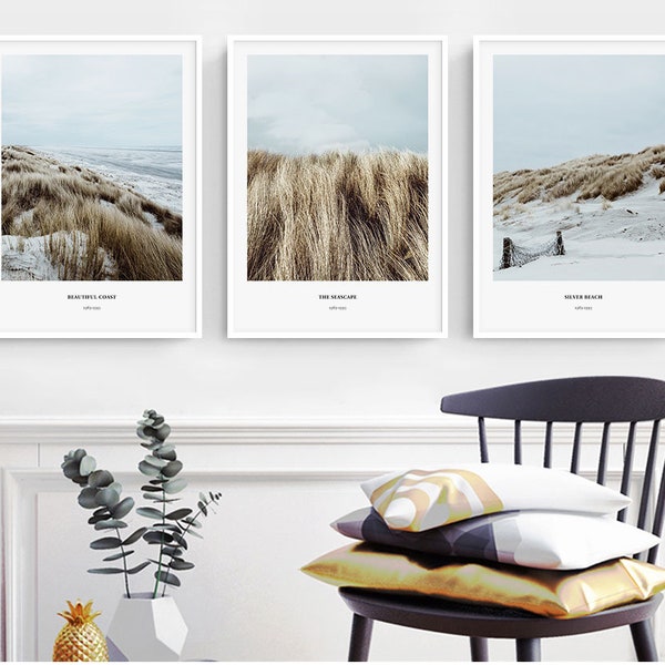 3 set of Beach Prints, Digital Download, Coastal Wall Art, Sea Printable, Wall Art, Beach Photography, Ocean Photography, Coastal Print
