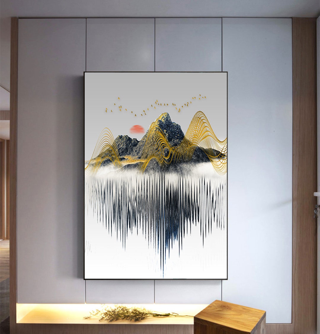 Abstract Landscape Printable Wall Art, Download Digital, Mountain ...