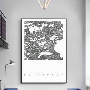 Mapa de la ciudad personalizado, Mapa de la ciudad de Edimburgo imprimible, Descarga instantánea de impresión de la ciudad, Arte del mapa de calles, Arte de la pared del mapa de la ciudad, Mapa de Edimburgo, Póster