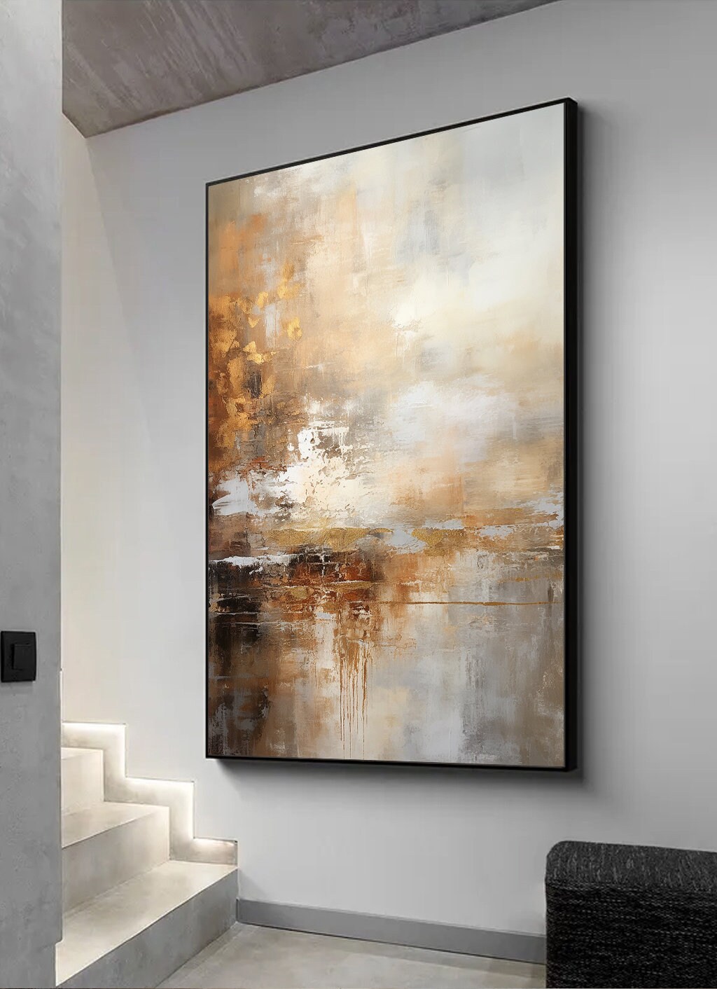 Image showcasing Modern Luxury Wall Art: Abstract Texture, Trendy Living Room - Etsy
