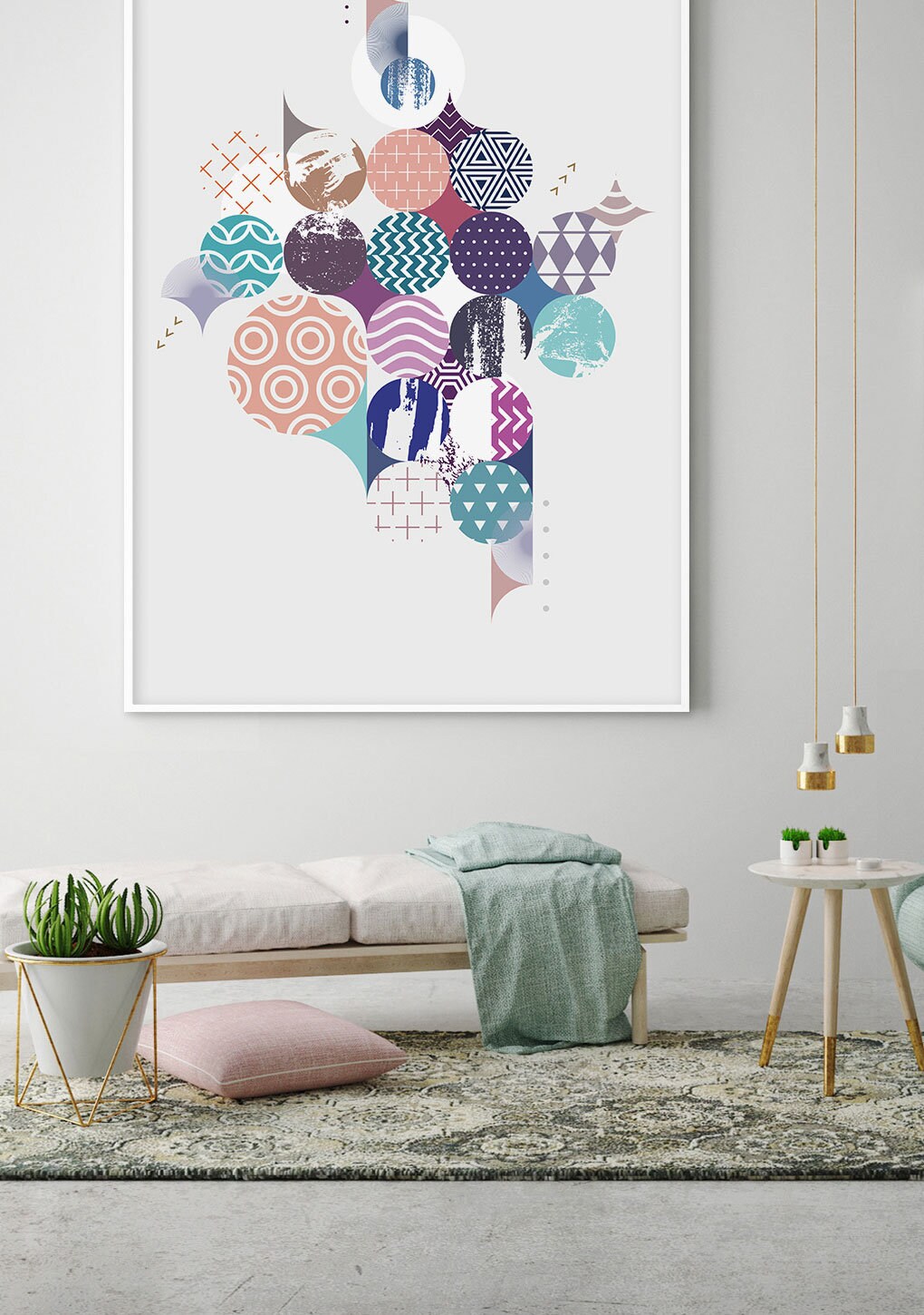 Abstract Circle Print Printable Art Minimalist Modern Wall - Etsy