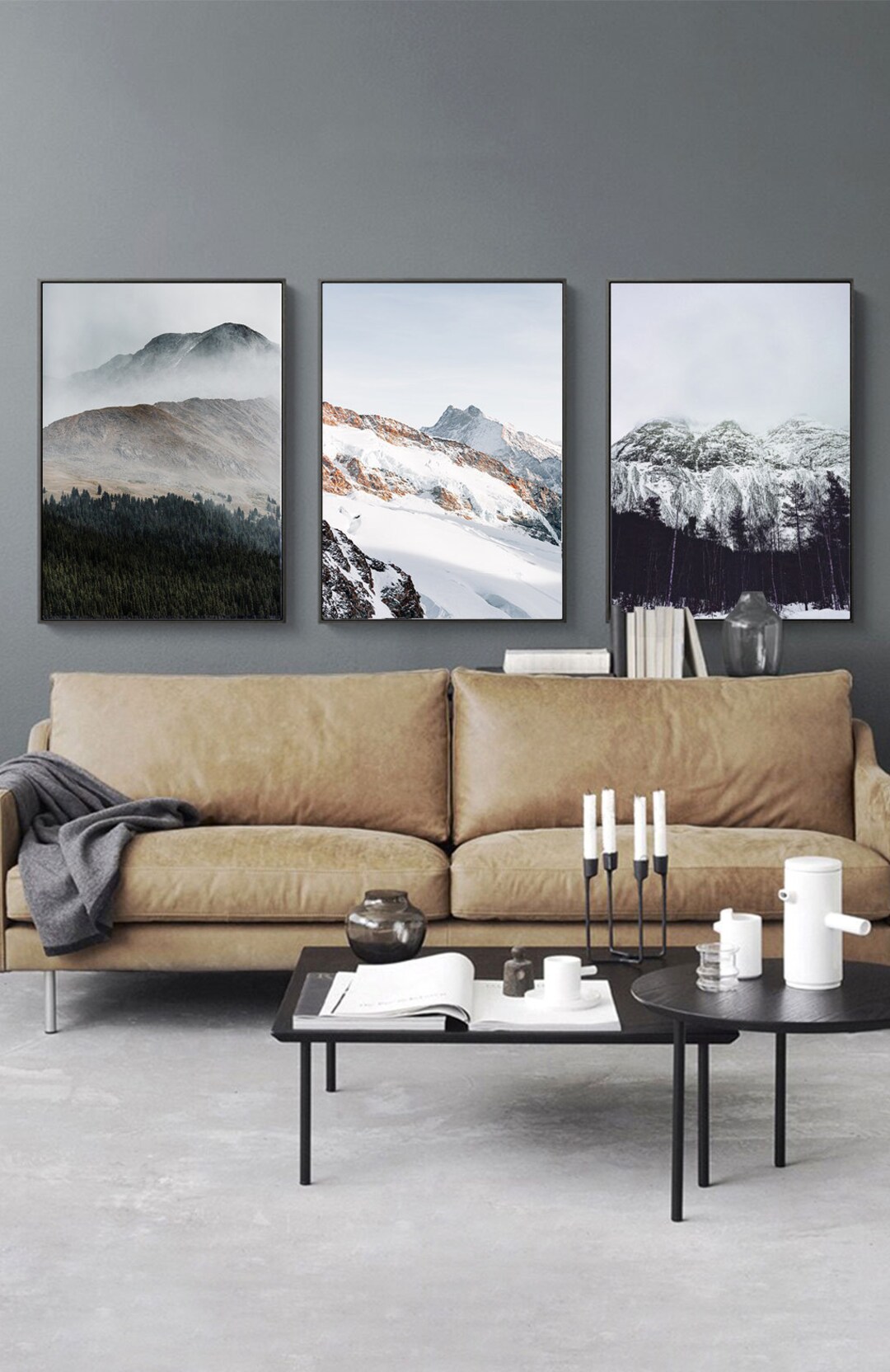 Set of 3 Prints Set, Nordic Prints,large Wall Art,home Decor, Wall ...