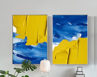 Blue and yellow painting deals
