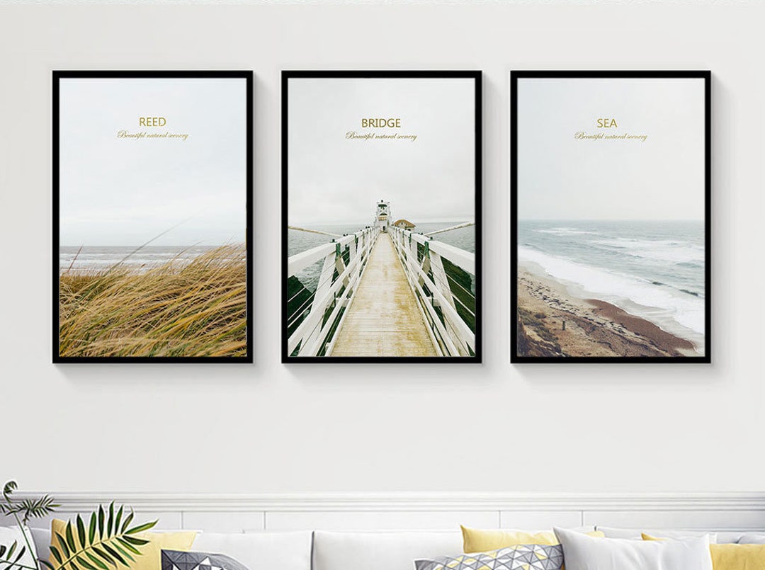 3 Sets of Landscape Printable, Seascape Instant Download, Road ...