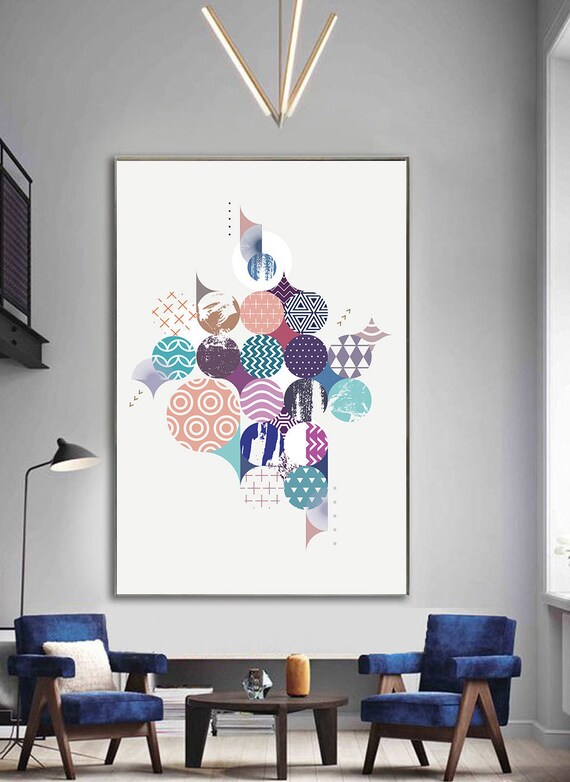 Abstract Circle Print Printable Art Minimalist Modern Wall | Etsy