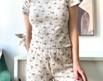 Two pieces Pajama pdf sewing pattern and tutorial (xs to xl) / Two pieces pajama sewing pattern and tutorial in pdf (xs to xl)