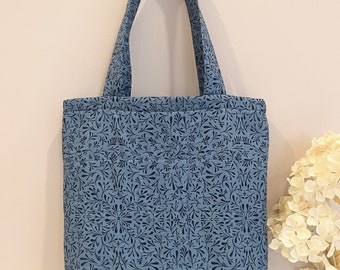 Quilted tote bag PDF sewing pattern and tutorial / Quilted tote bag sewing pattern in PDF
