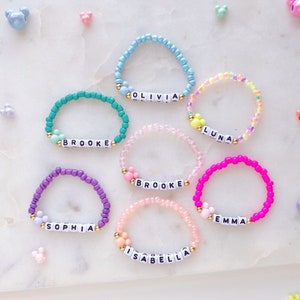 Mouse Bracelet, Kids bracelet, Customizable Bracelet, Mickey Bead Bracelet, Children&#39;s Name Bracelet, Gift for Kids, Disney Gift, Summer