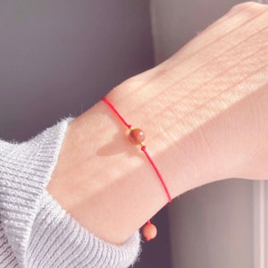 Pulsera de hilo rojo de protección, pulsera roja de Kabbalah, pulsera de buena suerte, pulsera de amistad, hilo rojo, cuerda roja, pulsera Mal De Ojo imagen 2