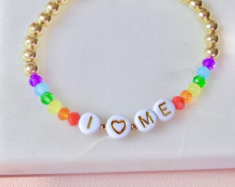 Pride Bracelet for Men and Women, LGBT CSD Festival Jewelry, Gay Lesbian Bisexual Bi Transgender, Handmade Boho Ethno Style, Rainbow