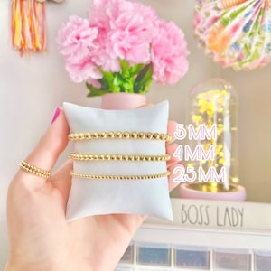 Gold Bead Bracelet Stack, 14k Gold Bead Bracelet, Gold Bead Bracelet Stack, Gold Ball Bracelet, Gold Filled Beaded Bracelet, Gold Stack