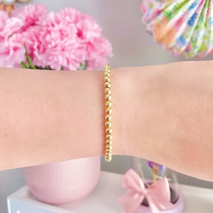 Gold Filled Bead Bracelet, 14k Gold Bead Bracelet, Gold Bead Bracelet Stack, Gold Ball Bracelet, Gold Filled Beaded Bracelet, Gold Stack