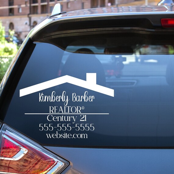 Realtor Decal Realtor Decal for Car Real Estate Agent Decal Etsy