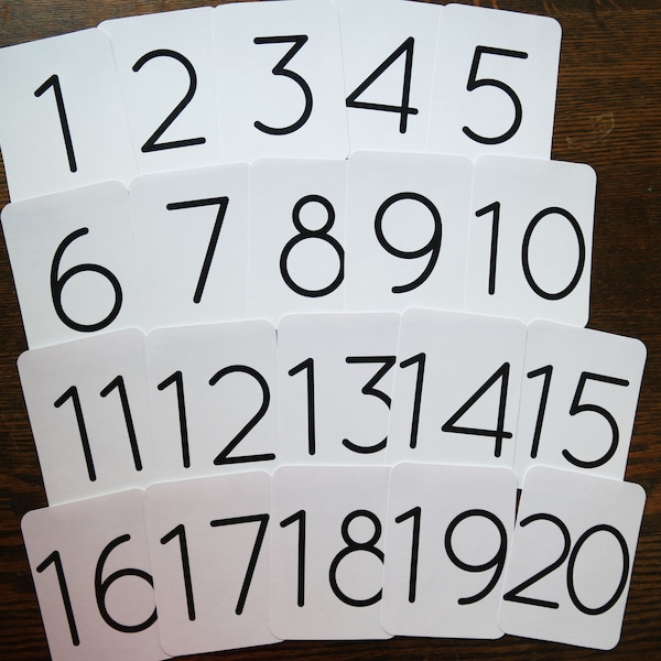 Number Flash Cards | Printable Homeschool Preschool Minimalist